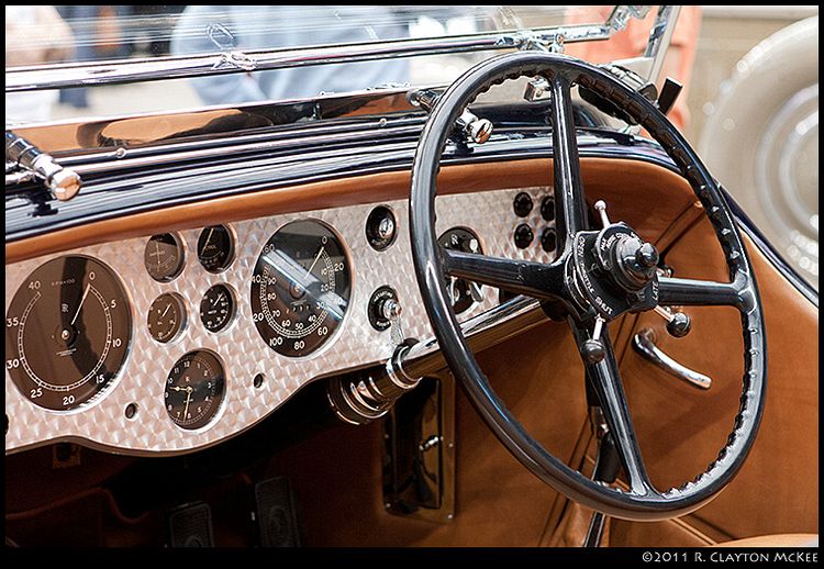 And, just for comparison, the driver's office from a 1934 Rolls-Royce Phantom II Continental Roadster.